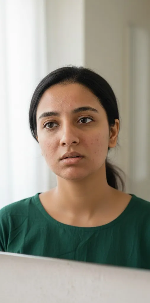 Before acne treatment Bangalore — Acne affected skin treated at Sanjeevani Cos Derma Rajajinagar