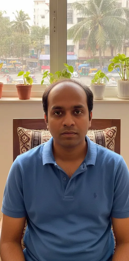 Before hair transplant Bangalore — Visible hair loss treated at Sanjeevani Cos Derma clinic